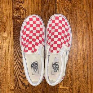 Vans slip on. Red checkered brand NEW worn once